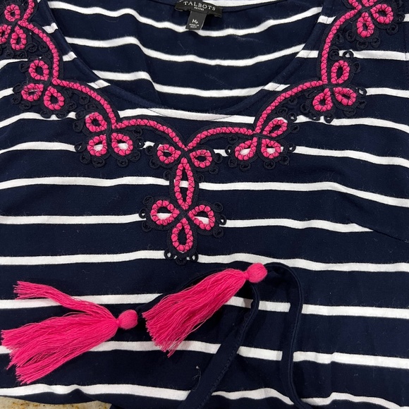 **With BONUS**Talbots Blue/White Striped Sleeveless Maxi Dress MP! Gently used! - Picture 4 of 16